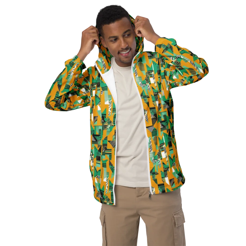 Citrus Collage on Men's Windbreaker — Front