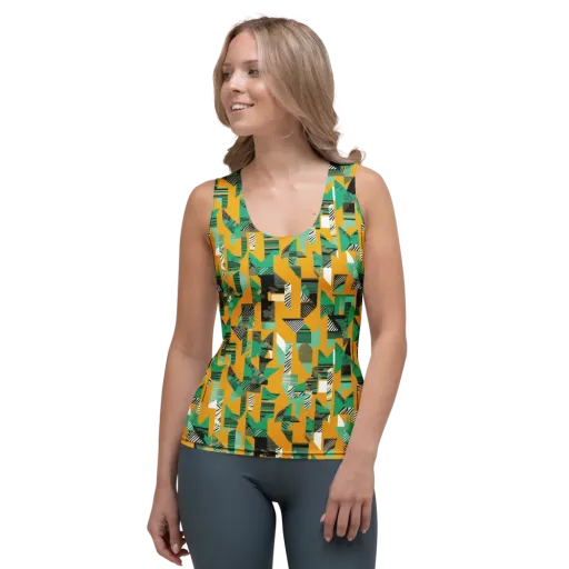 Citrus Collage on a Women's Tank Top