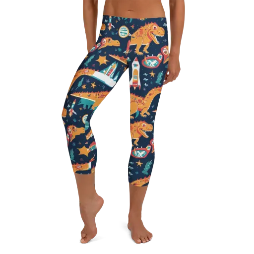 Jurassic Orbit on a Capri Leggings