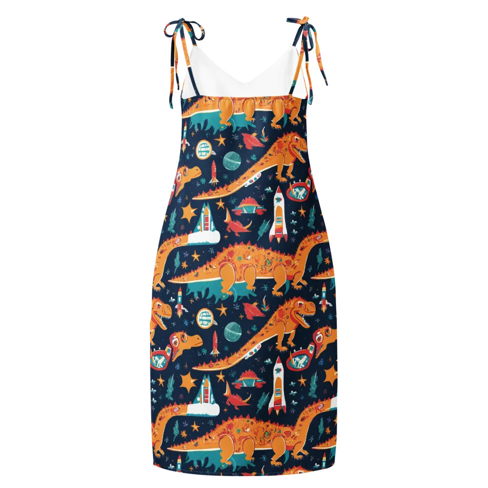 Jurassic Orbit on Slip Dress — Back