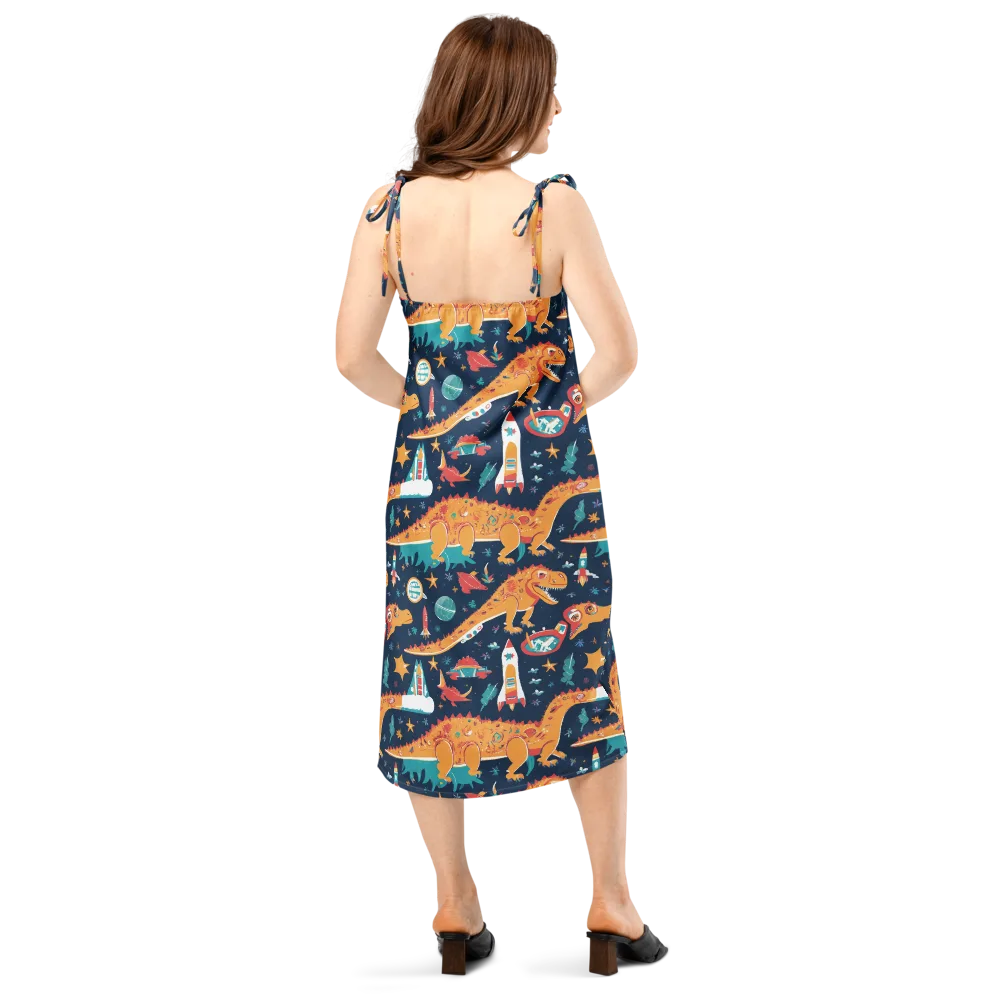 Jurassic Orbit on Slip Dress — Back