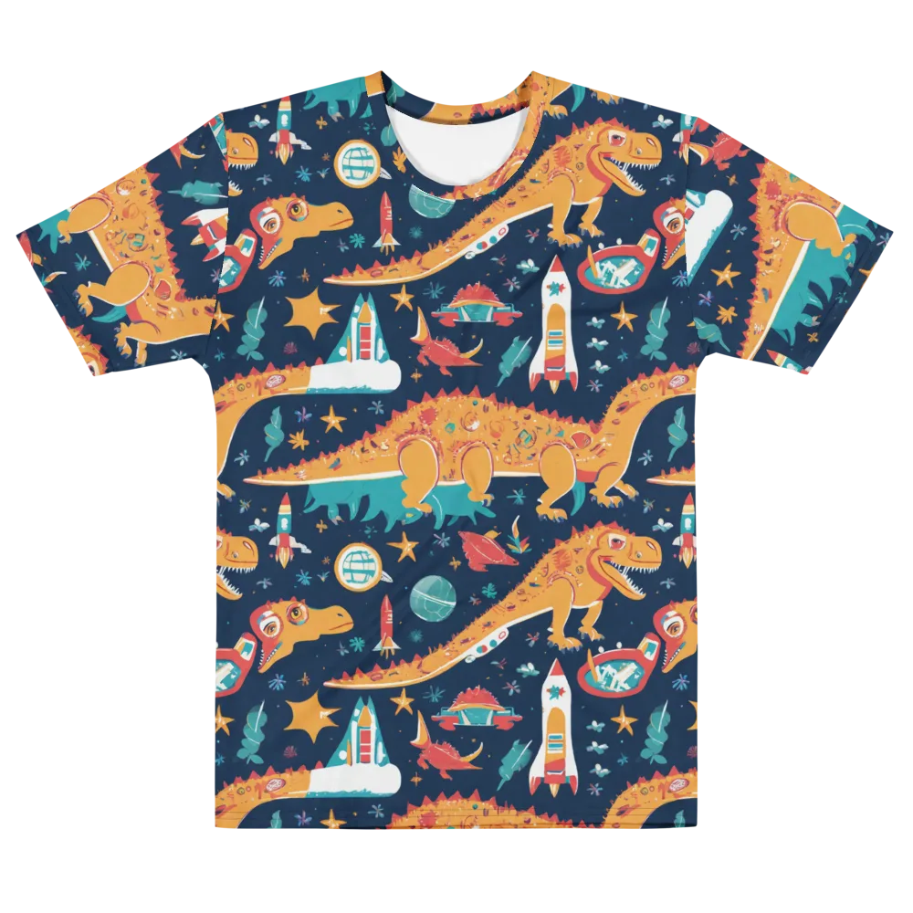 Jurassic Orbit on Men's Cotton Crew Neck T-Shirt — Front