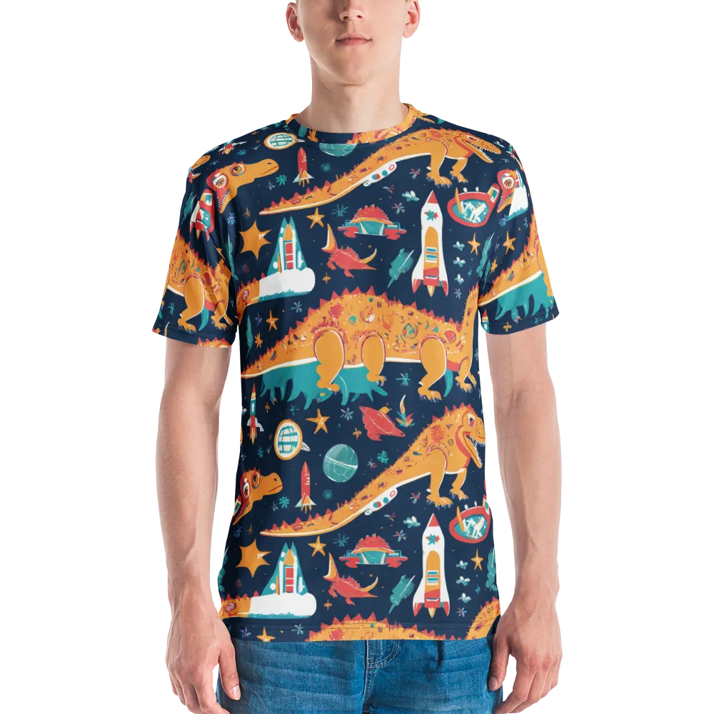 Jurassic Orbit on Men's Crew Neck T-Shirt — Front