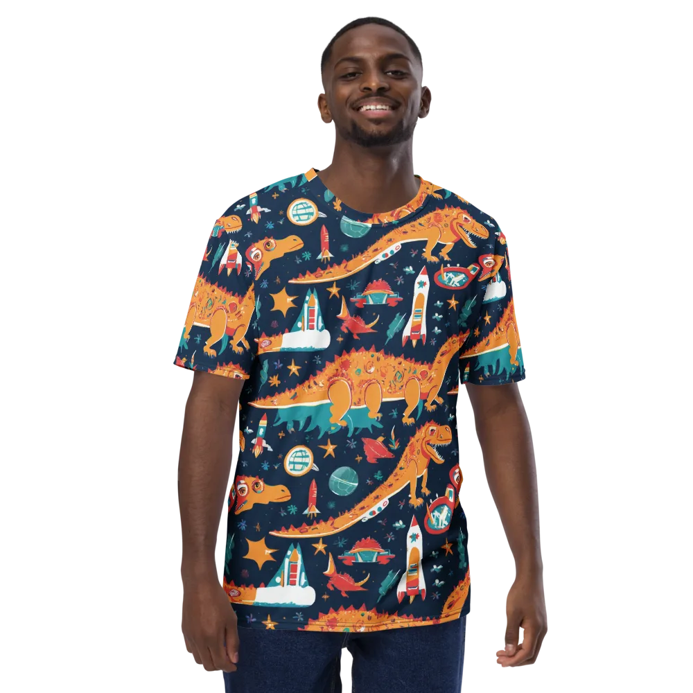 Jurassic Orbit on Men's Crew Neck T-Shirt — Front