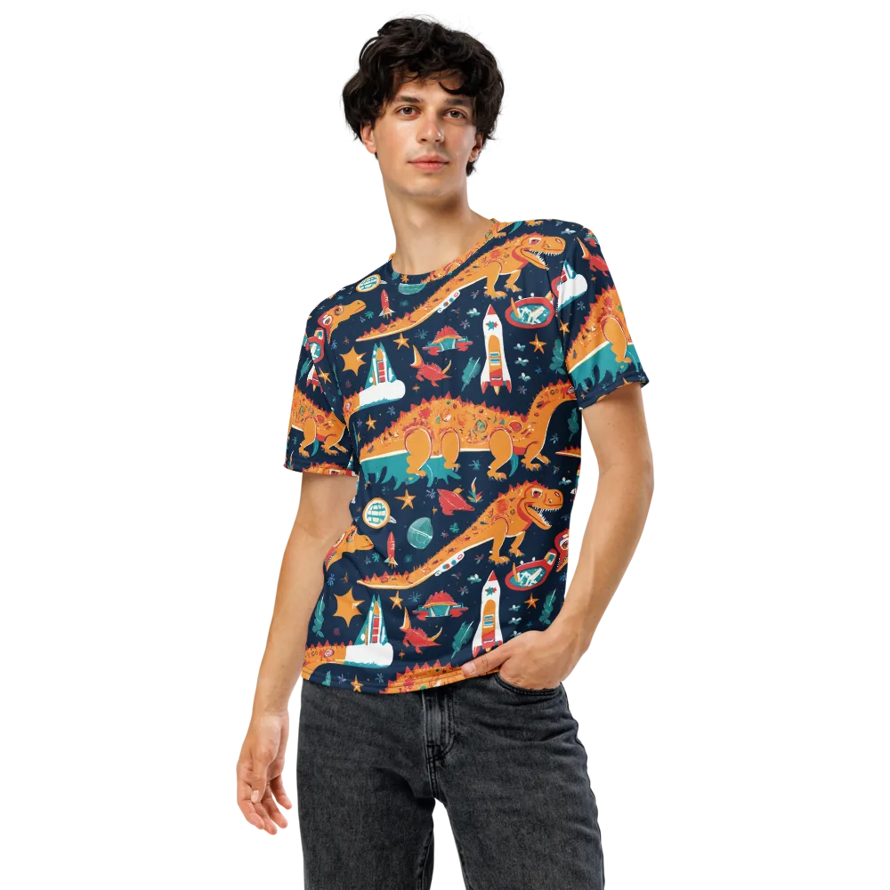 Jurassic Orbit on Men's Crew Neck T-Shirt — Front