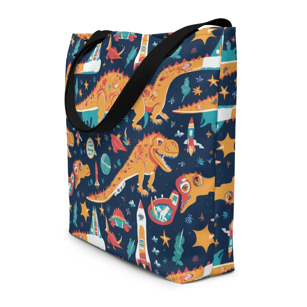 Jurassic Orbit on Large Tote Bag W/ Pocket — Front