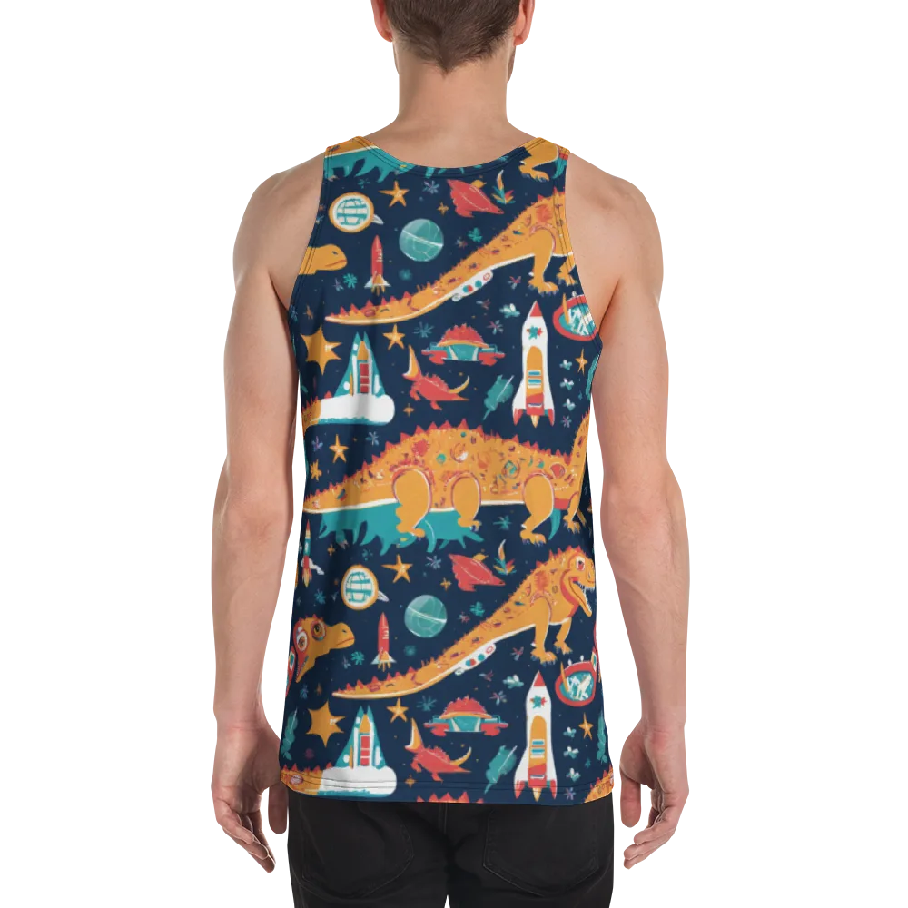 Jurassic Orbit on Men's Tank Top — Back