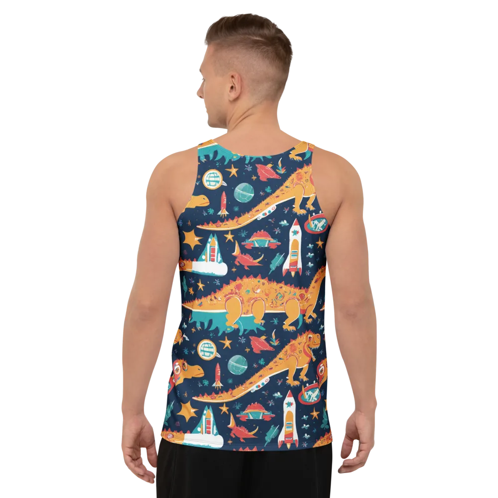 Jurassic Orbit on Men's Tank Top — Back