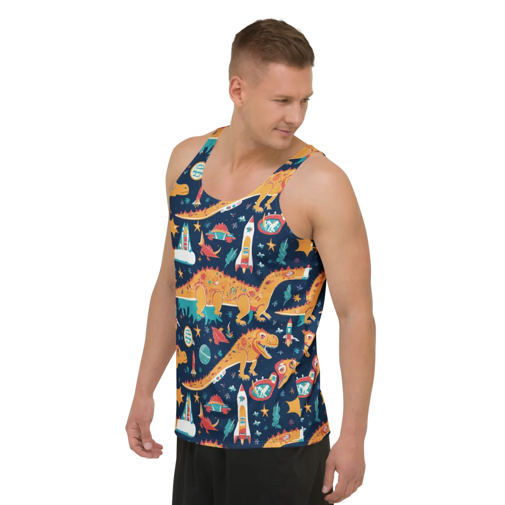 Jurassic Orbit on Men's Tank Top — Left Front