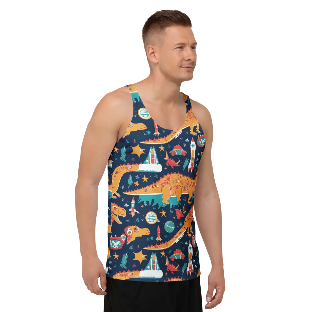 Jurassic Orbit on Men's Tank Top — Right Front