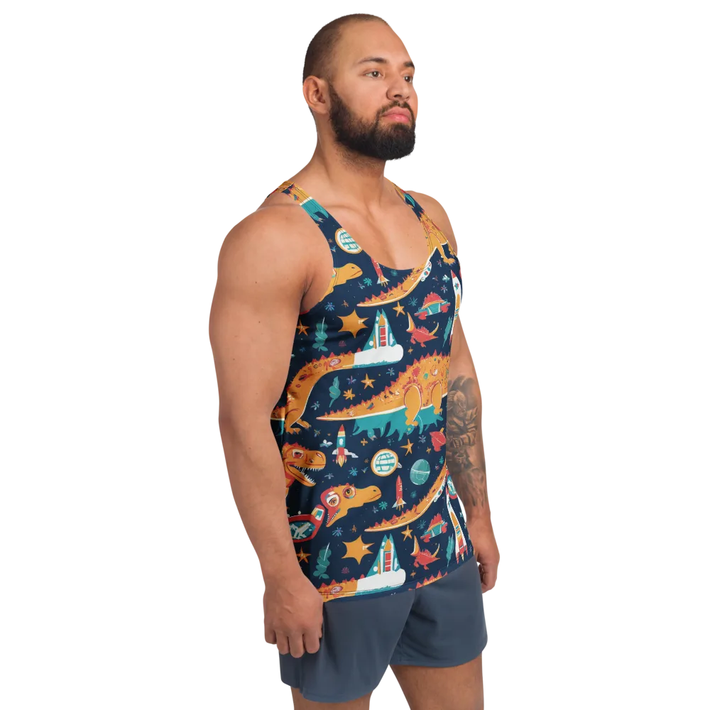 Jurassic Orbit on Men's Tank Top — Right Front