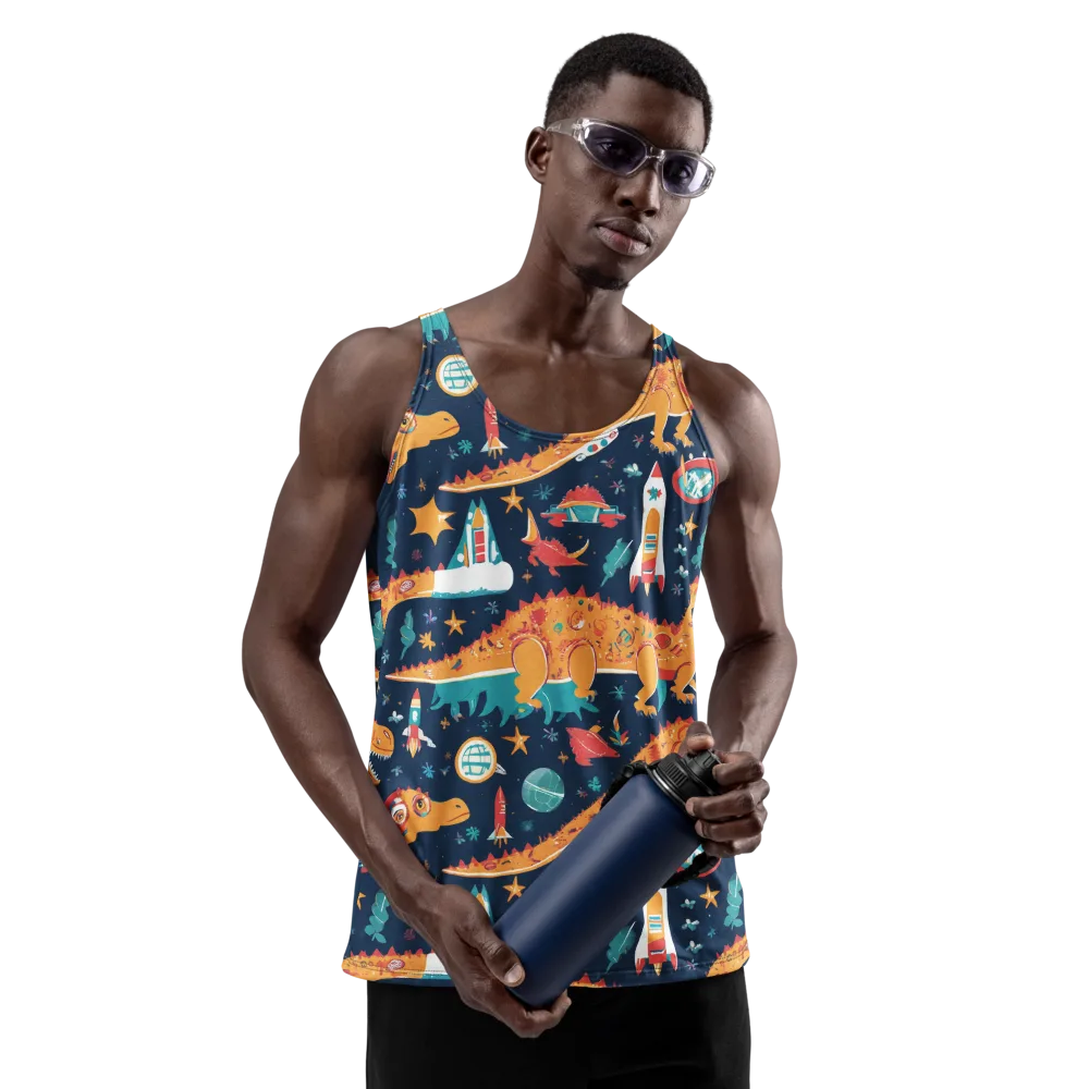 Jurassic Orbit on Men's Tank Top — Front