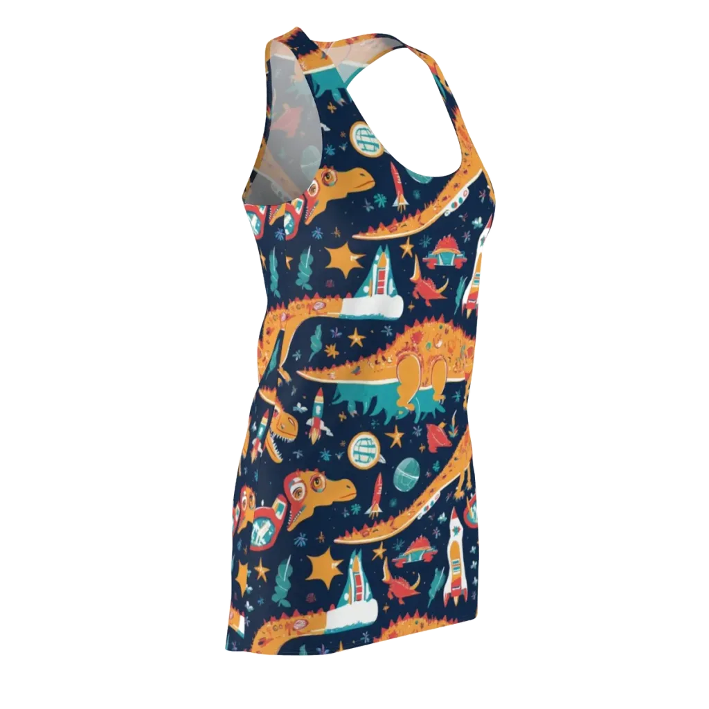 Jurassic Orbit on Racerback Dress — Front Side