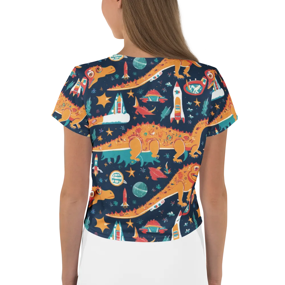 Jurassic Orbit on Crop Tee — Back