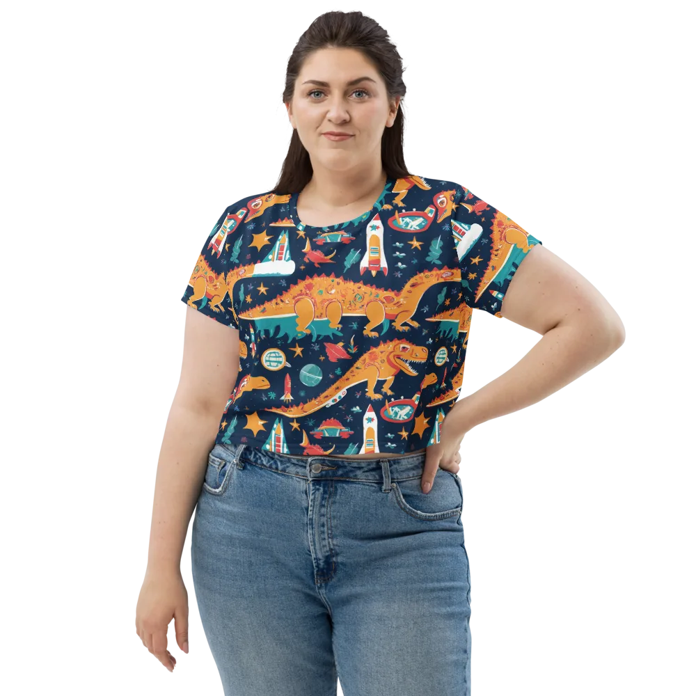 Jurassic Orbit on Crop Tee — Front