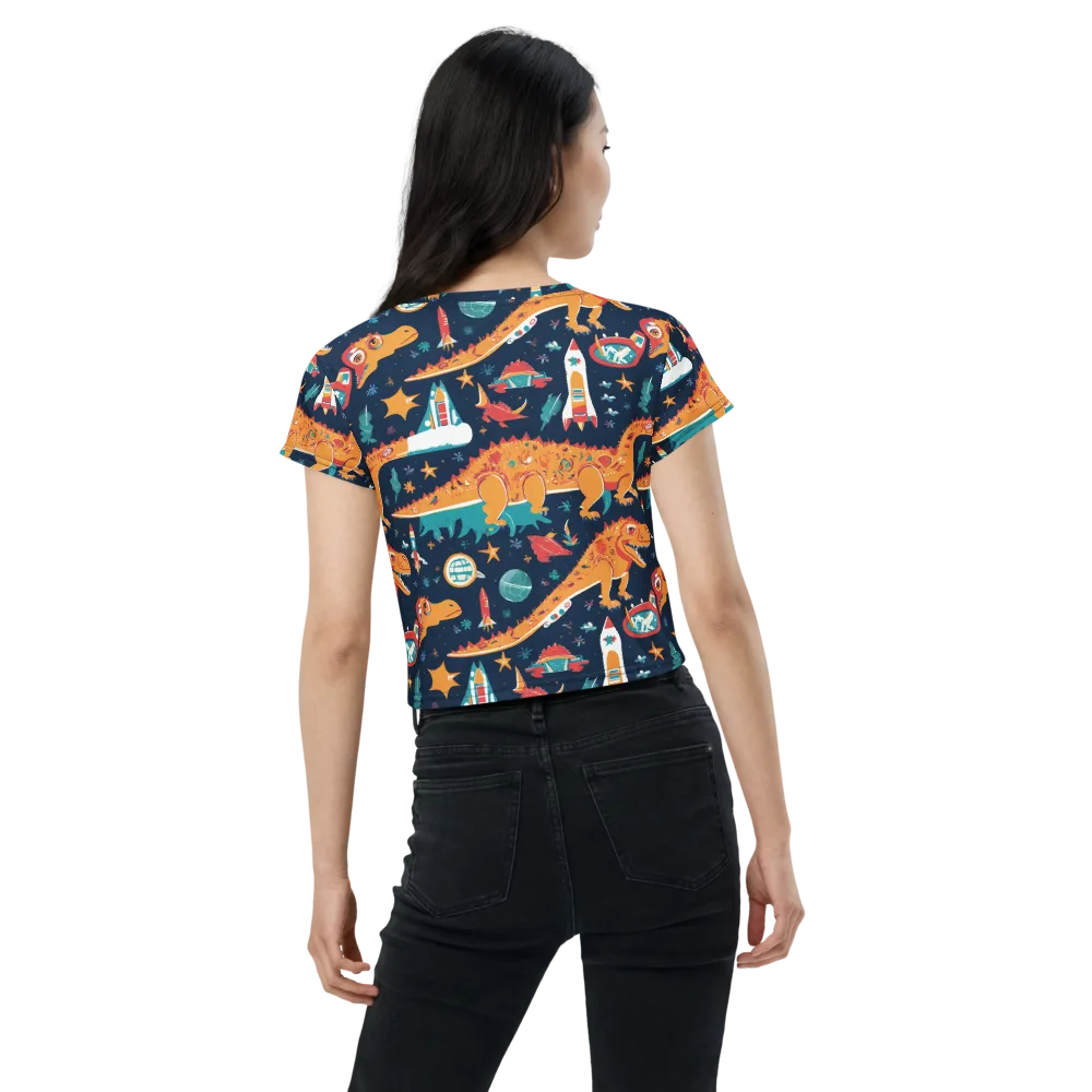 Jurassic Orbit on Crop Tee — Back