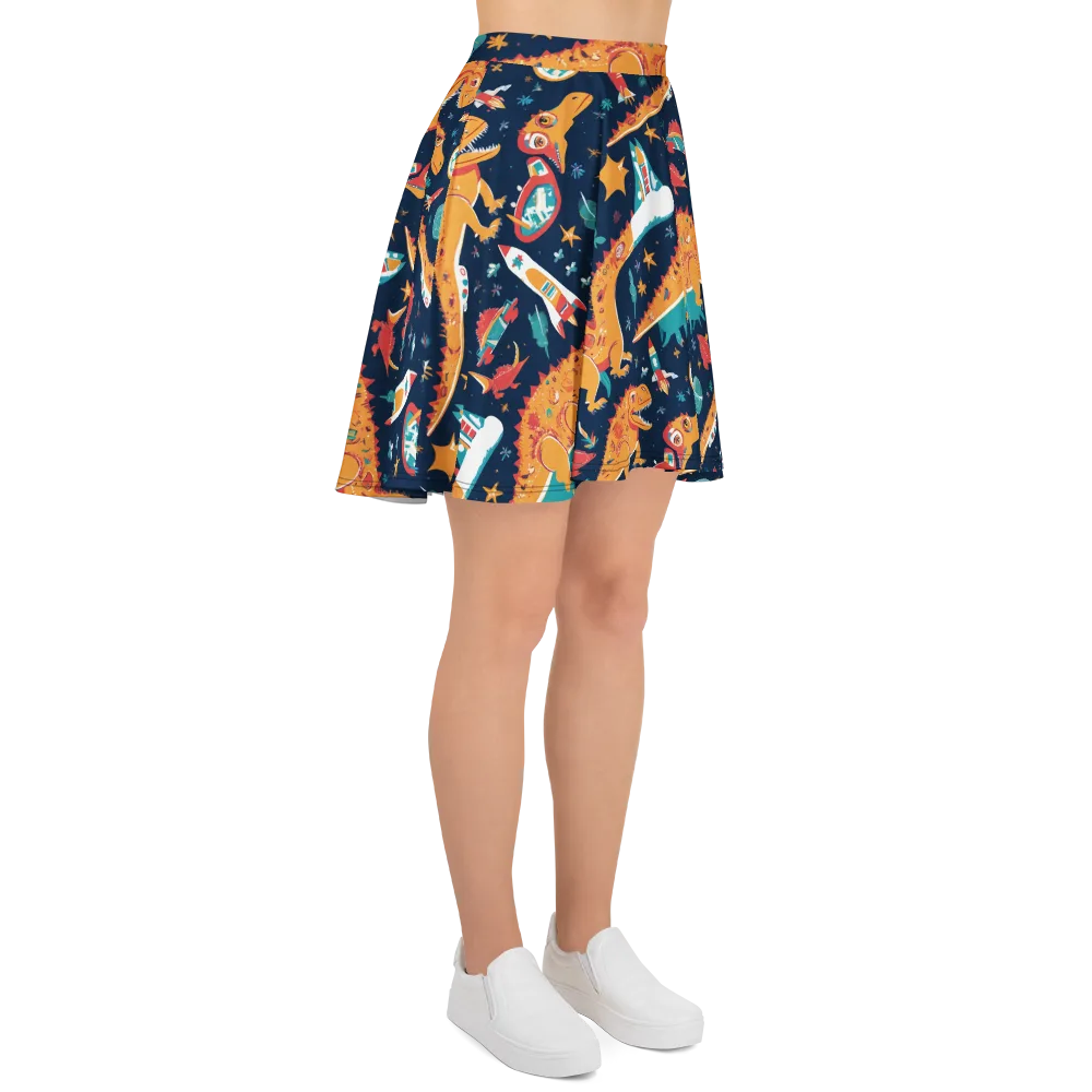 Jurassic Orbit on Skater Skirt — Right