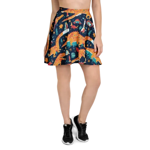 Jurassic Orbit on a Skater Skirt