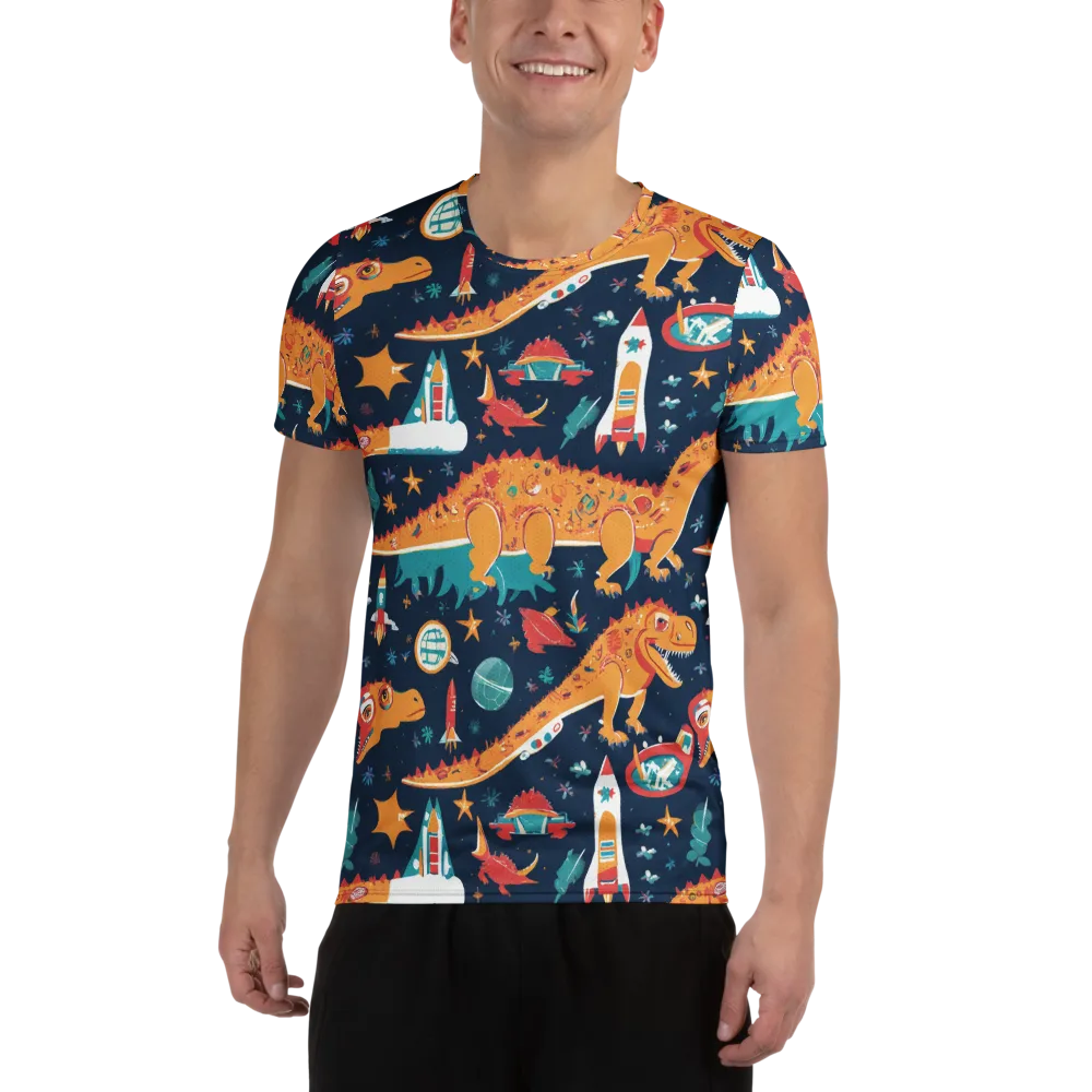 Jurassic Orbit on Men's Athletic T-Shirt — Front