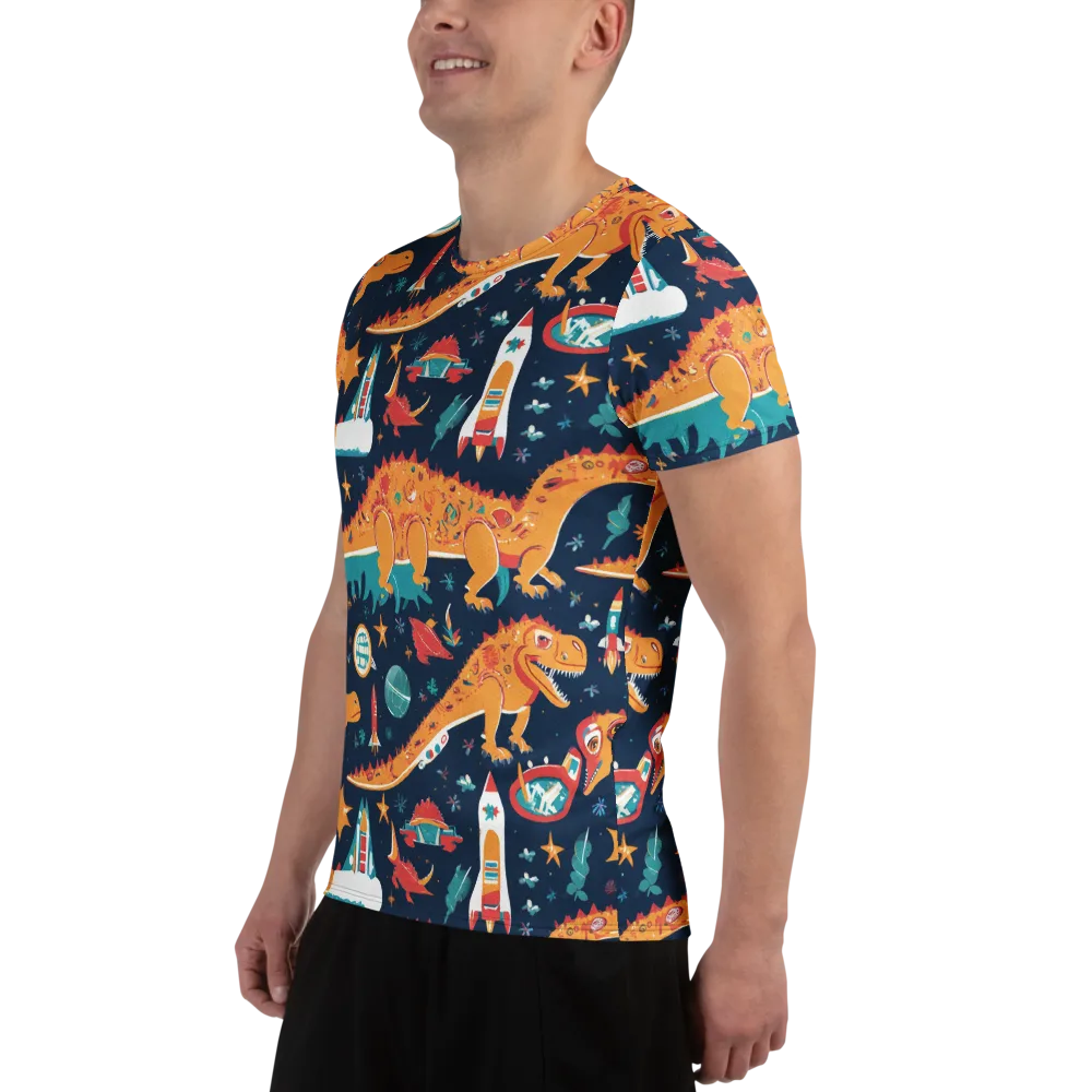 Jurassic Orbit on Men's Athletic T-Shirt — Left