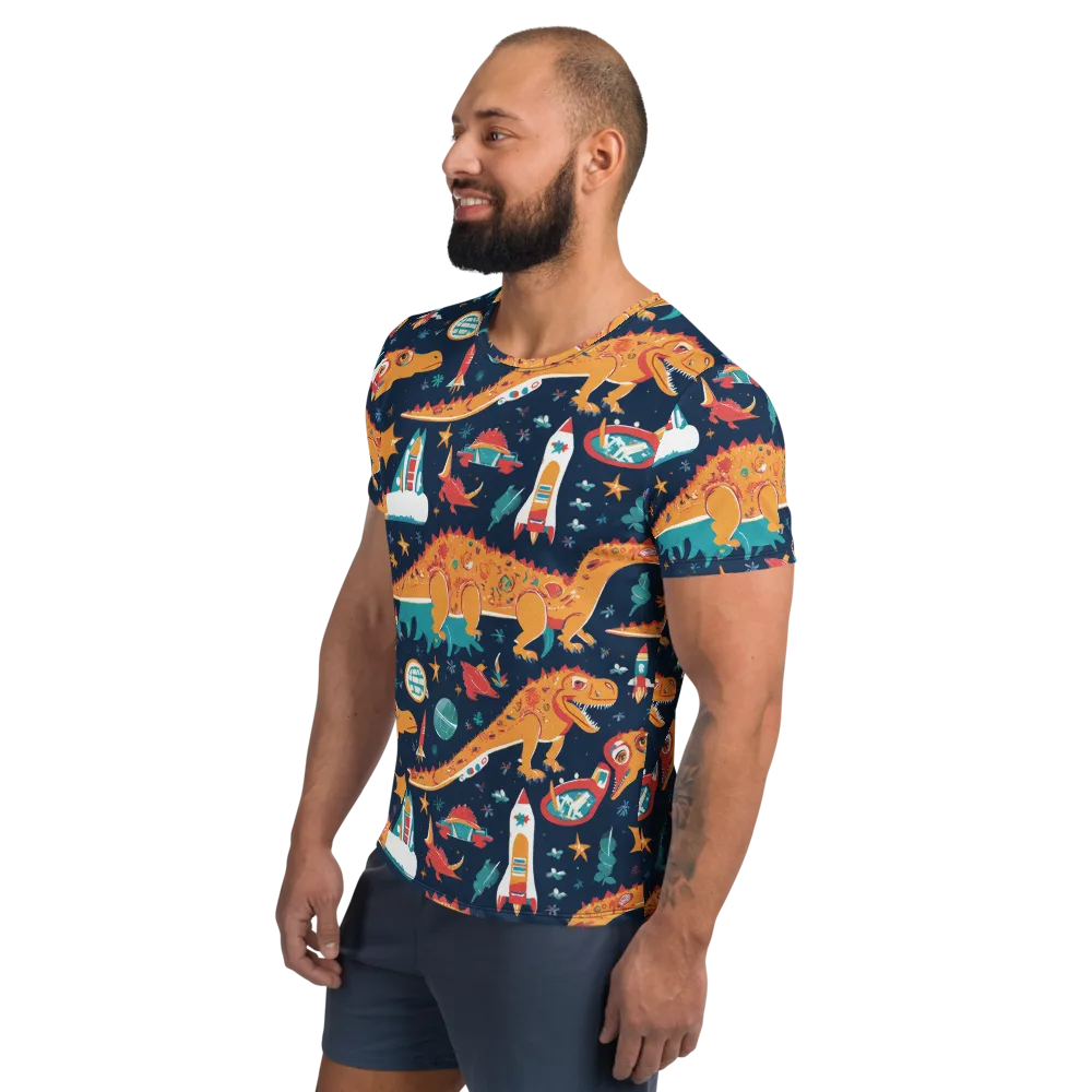 Jurassic Orbit on Men's Athletic T-Shirt — Left