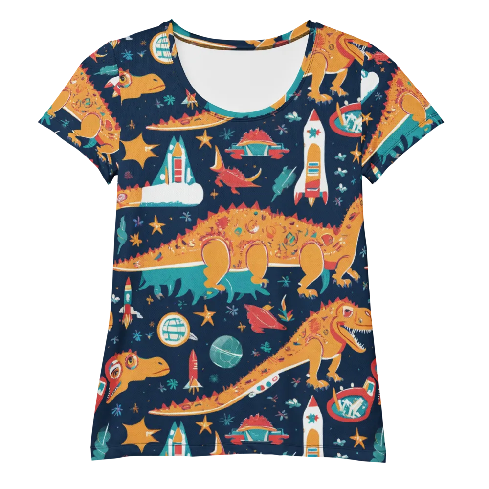 Jurassic Orbit on Women's Athletic T-Shirt — Front