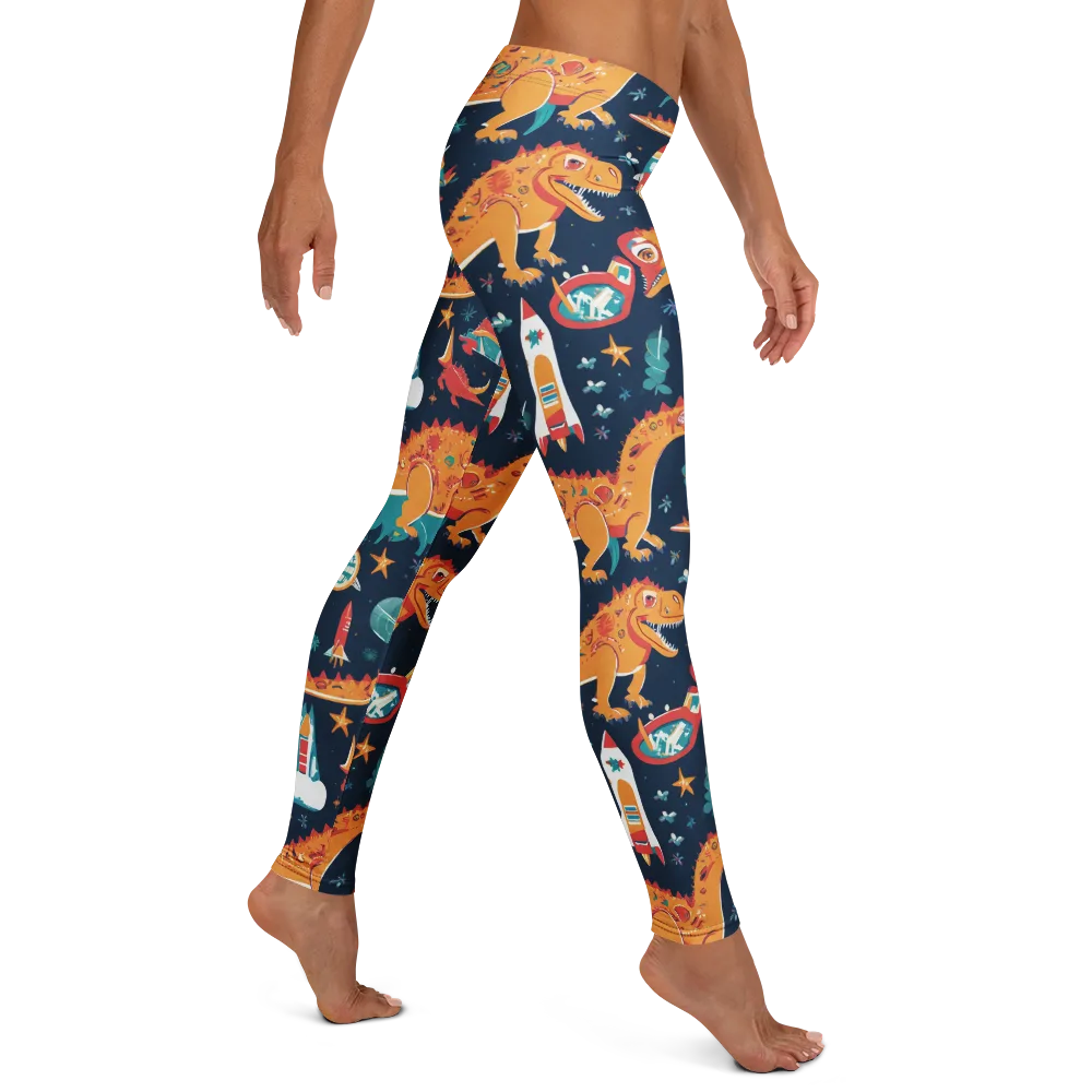 Jurassic Orbit on Leggings — Right