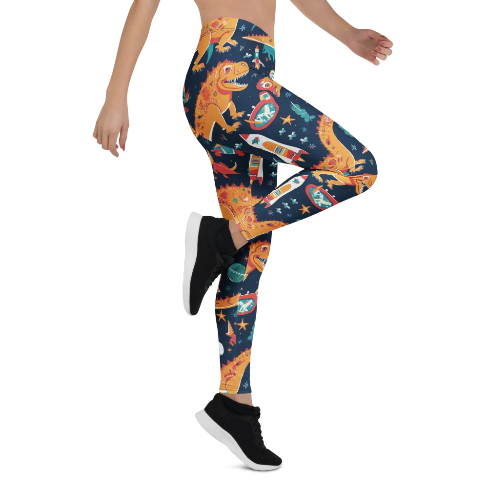 Jurassic Orbit on Leggings — Right