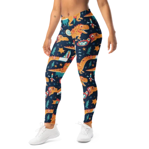 Jurassic Orbit on a Leggings