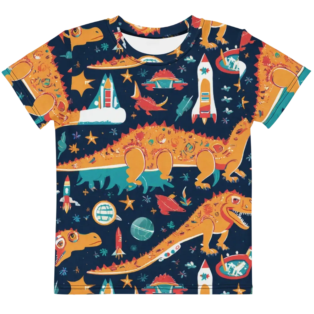 Jurassic Orbit on Kids Crew Neck T-Shirt — Front