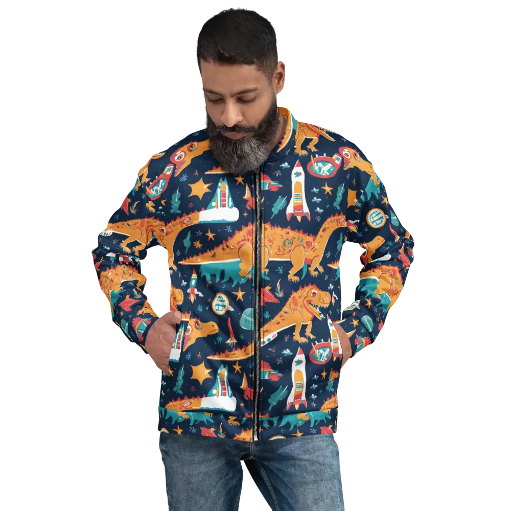 Jurassic Orbit on Bomber Jacket — Front