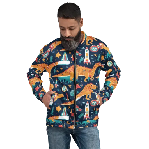 Jurassic Orbit on a Bomber Jacket