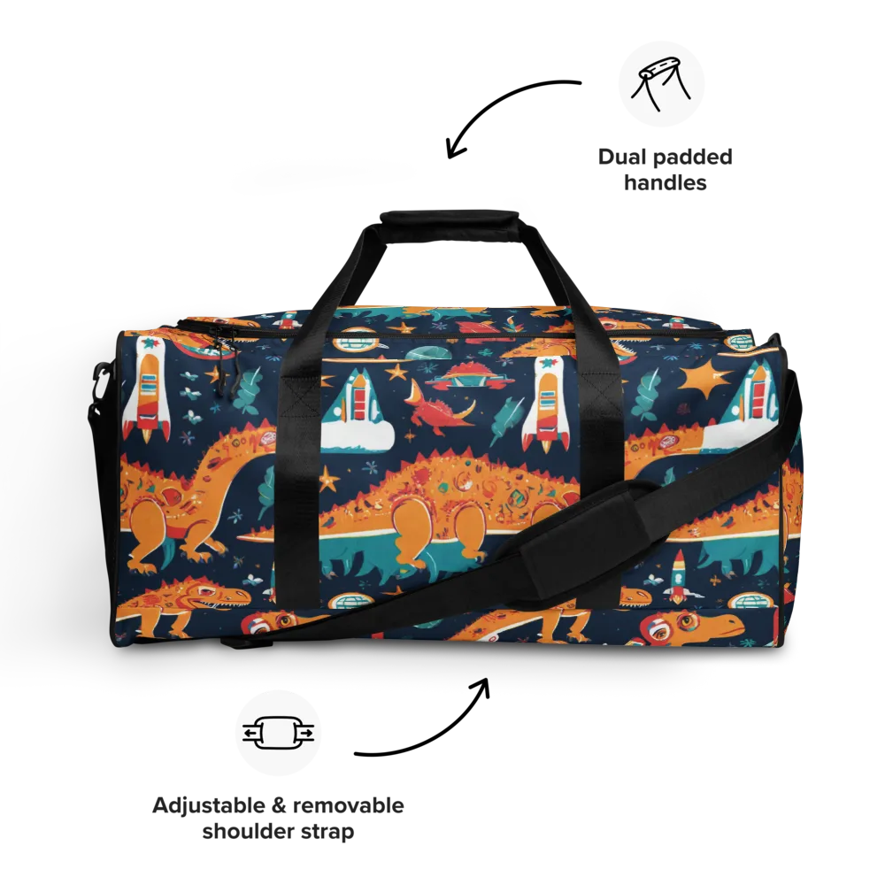 Jurassic Orbit on Duffle Bag — Front