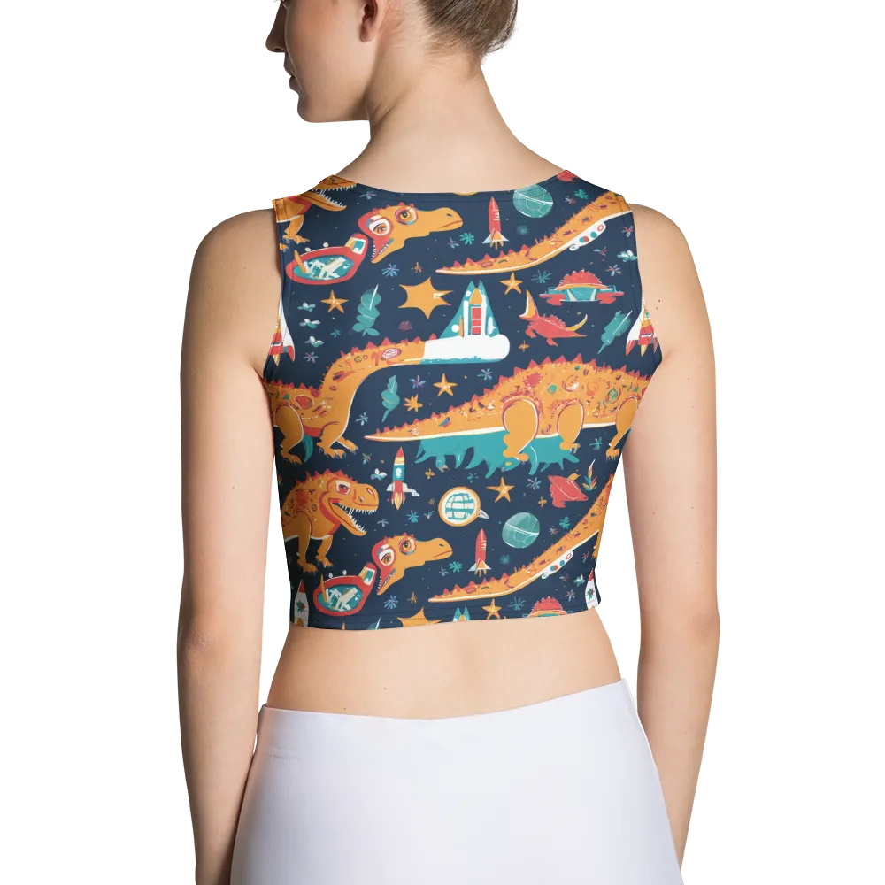 Jurassic Orbit on Crop Top — Back