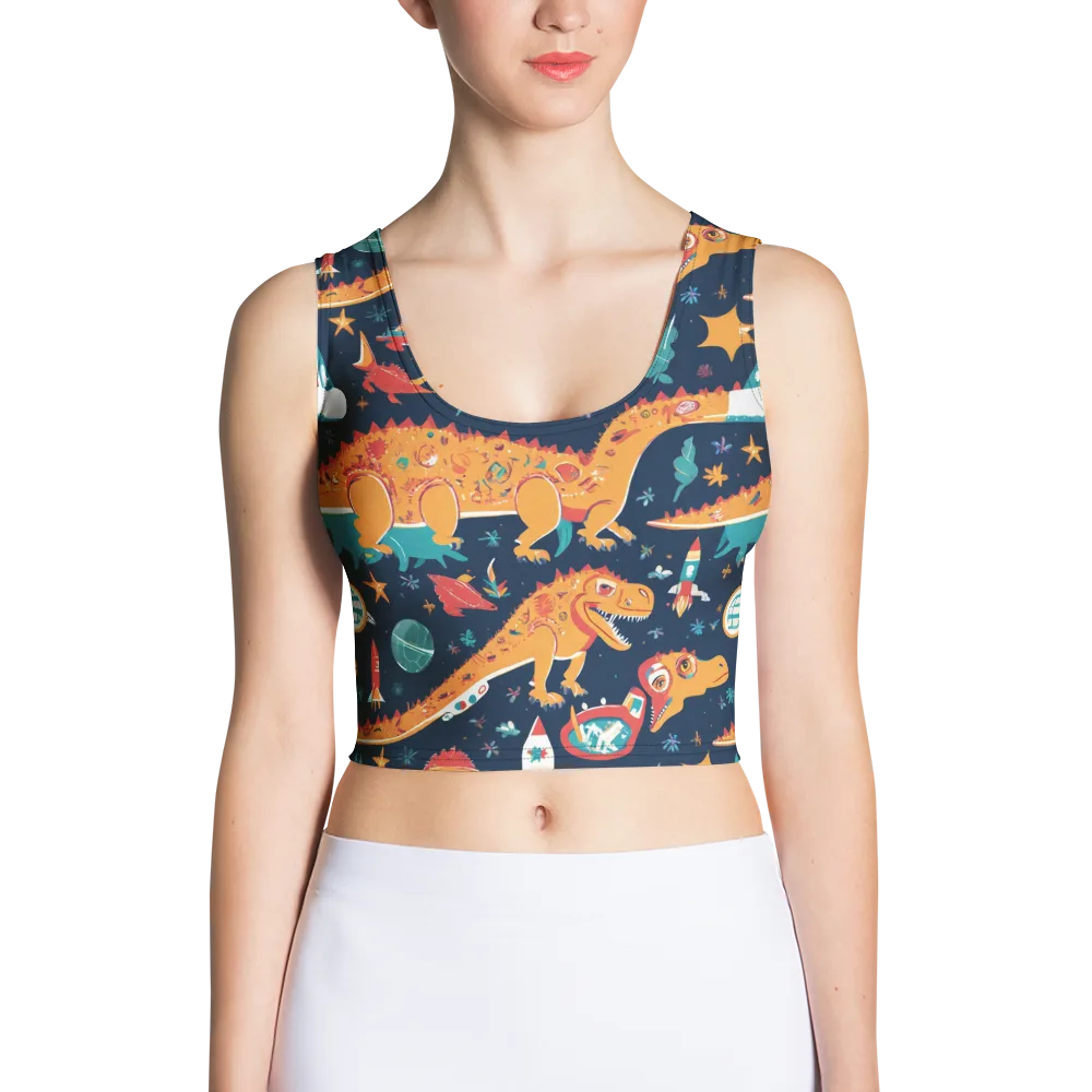 Jurassic Orbit on Crop Top — Front