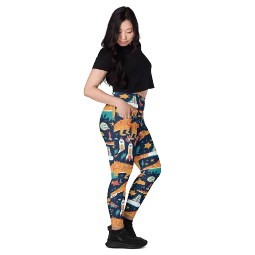 Jurassic Orbit on a Leggings with Pockets