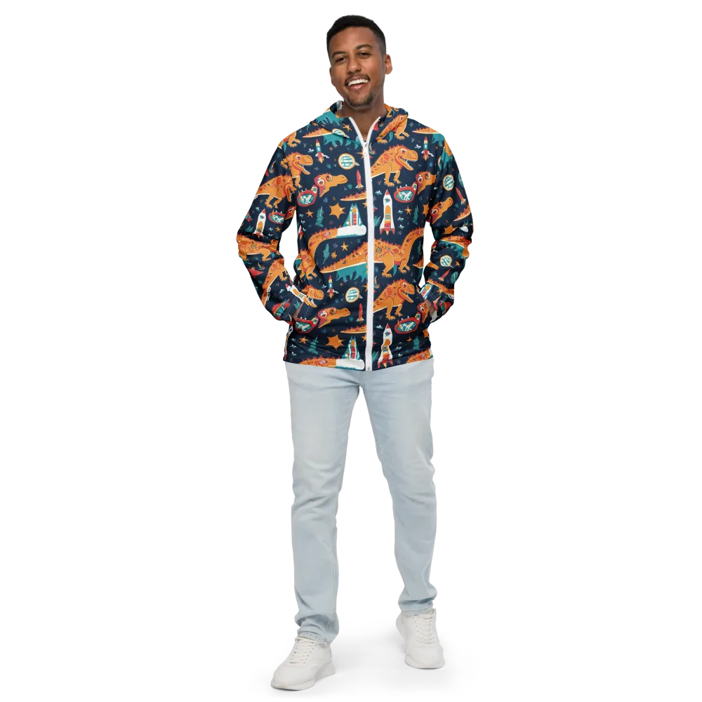 Jurassic Orbit on Men's Windbreaker — Front