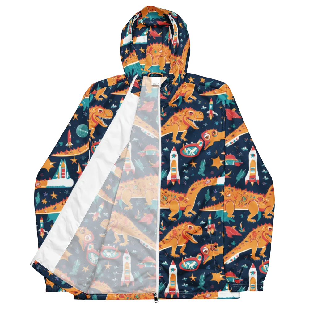 Jurassic Orbit on Men's Windbreaker — Front
