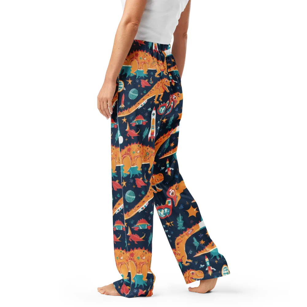 Jurassic Orbit on Women's Pajama Pants — Left