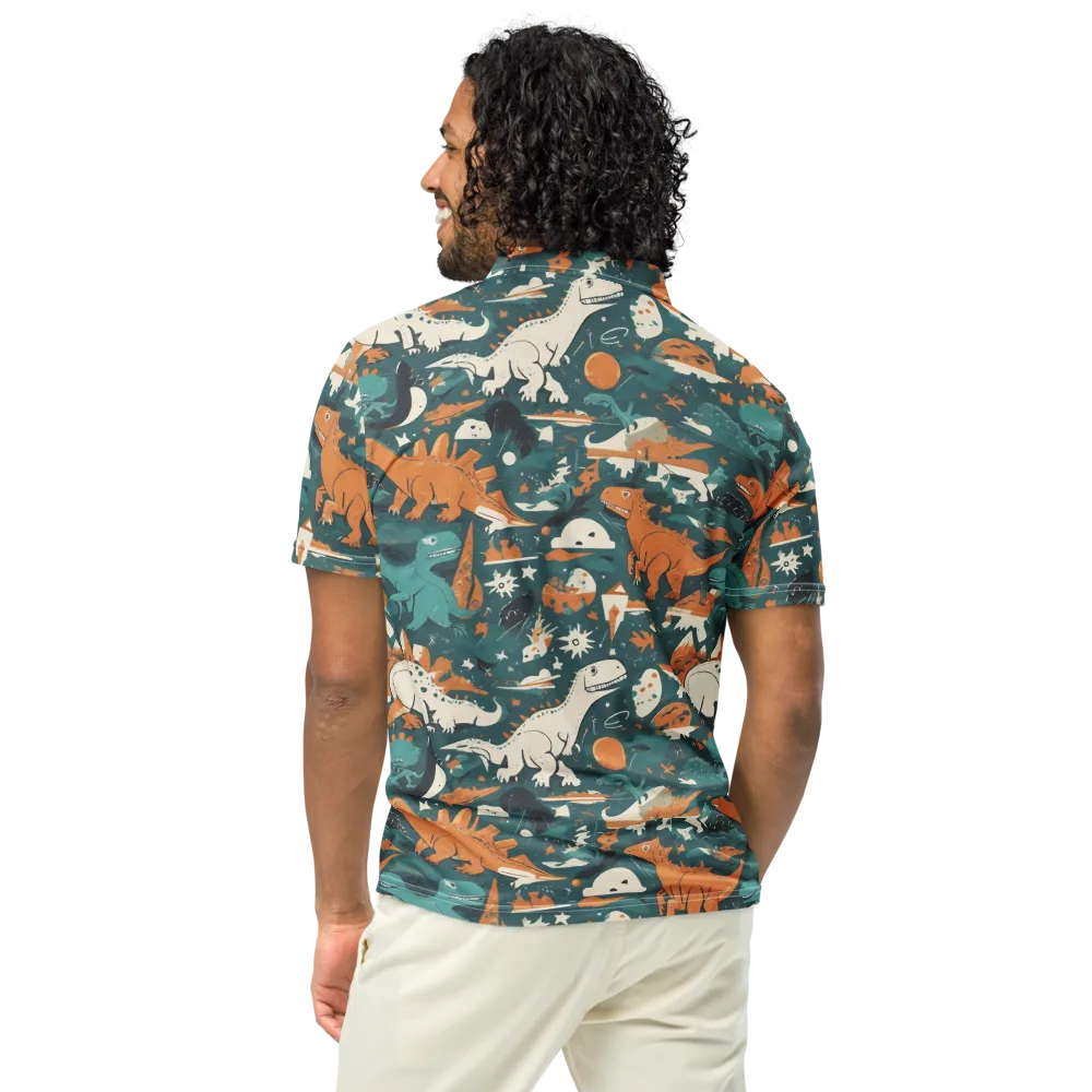 Cretaceous Carnival on Men's Slim Fit Polo Shirt — Back