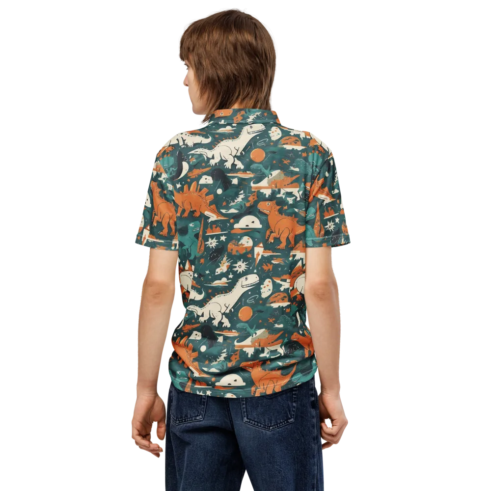 Cretaceous Carnival on Men's Slim Fit Polo Shirt — Back