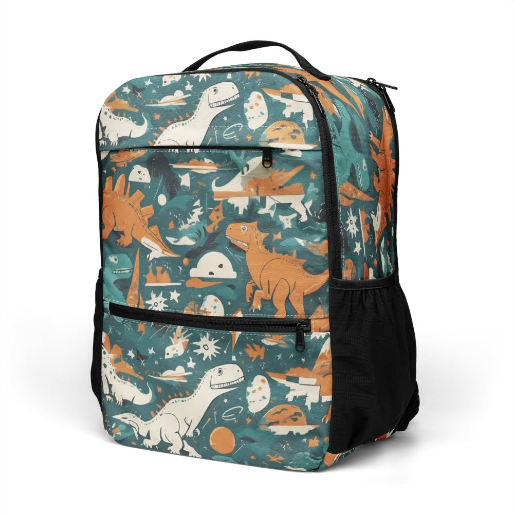 Cretaceous Carnival on Utility Backpack — Left Front