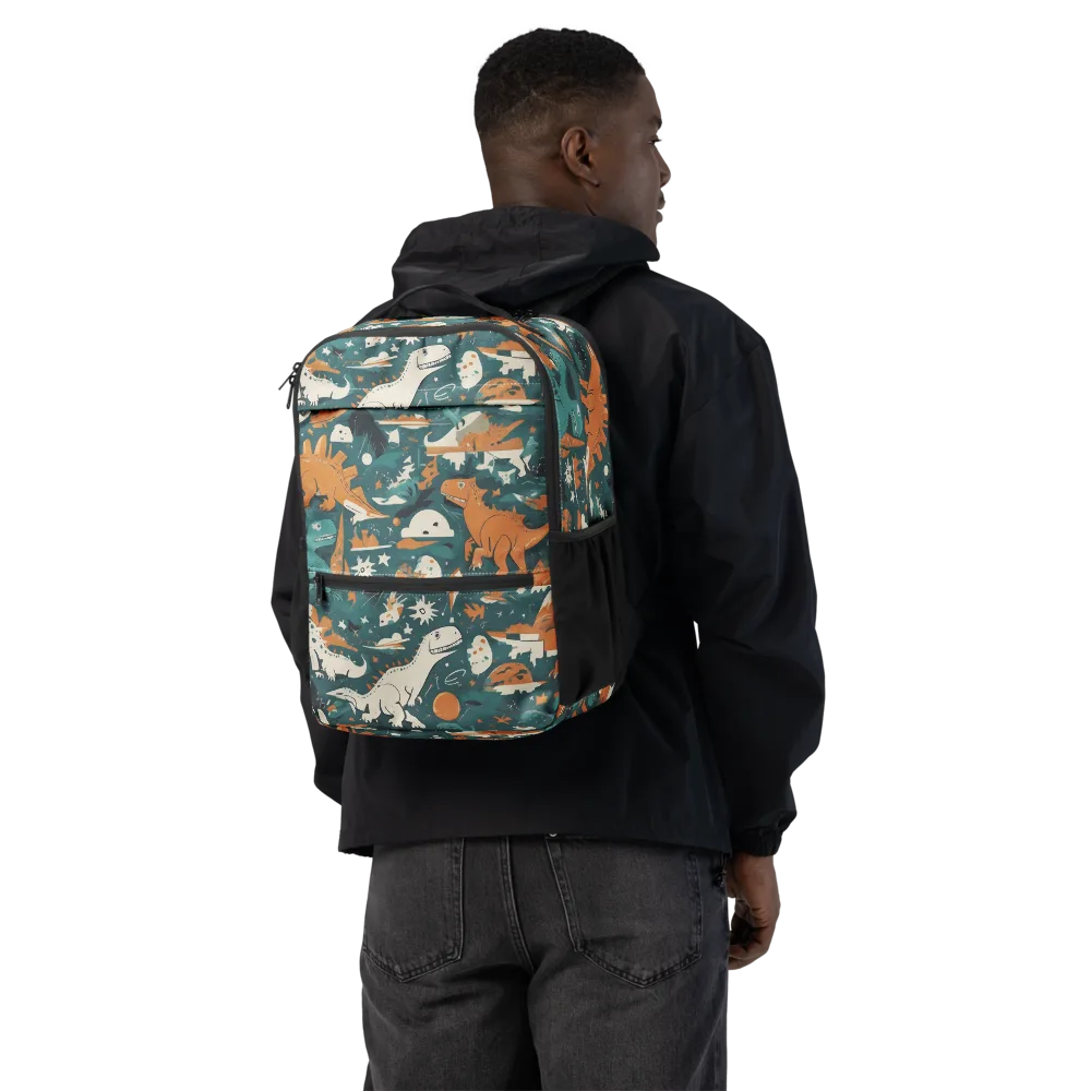 Cretaceous Carnival on Utility Backpack — Back