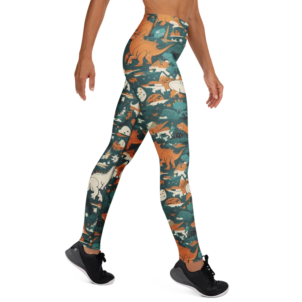 Cretaceous Carnival on Yoga Leggings — Right