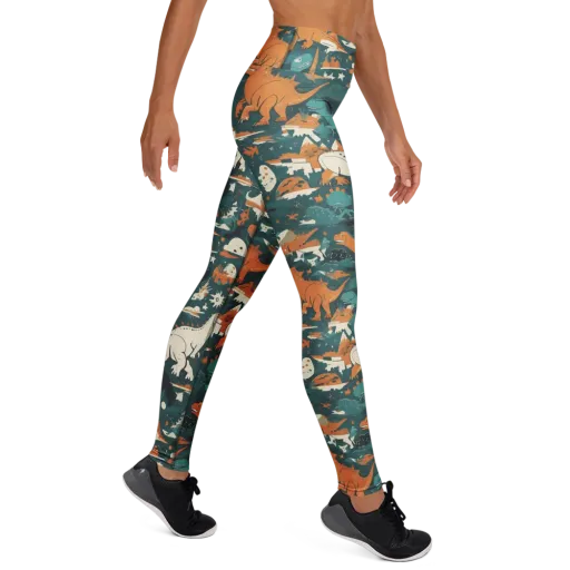 Cretaceous Carnival on a Yoga Leggings