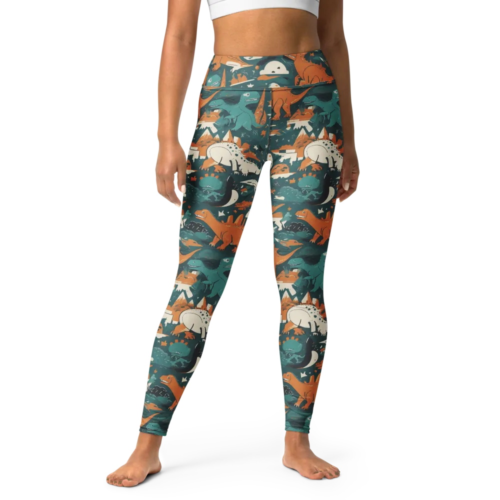 Cretaceous Carnival on Yoga Leggings — Front
