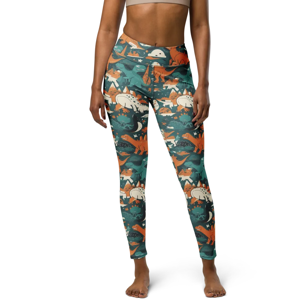 Cretaceous Carnival on Yoga Leggings — Front