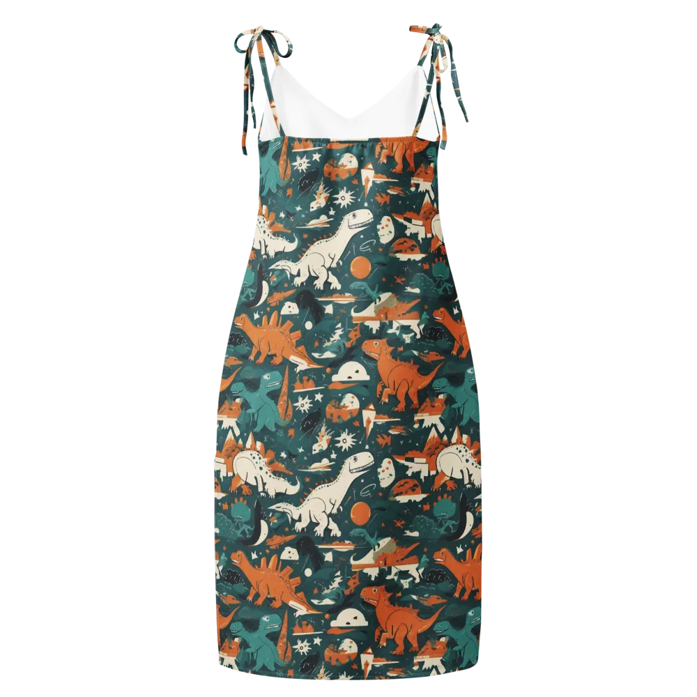 Cretaceous Carnival on Slip Dress — Back
