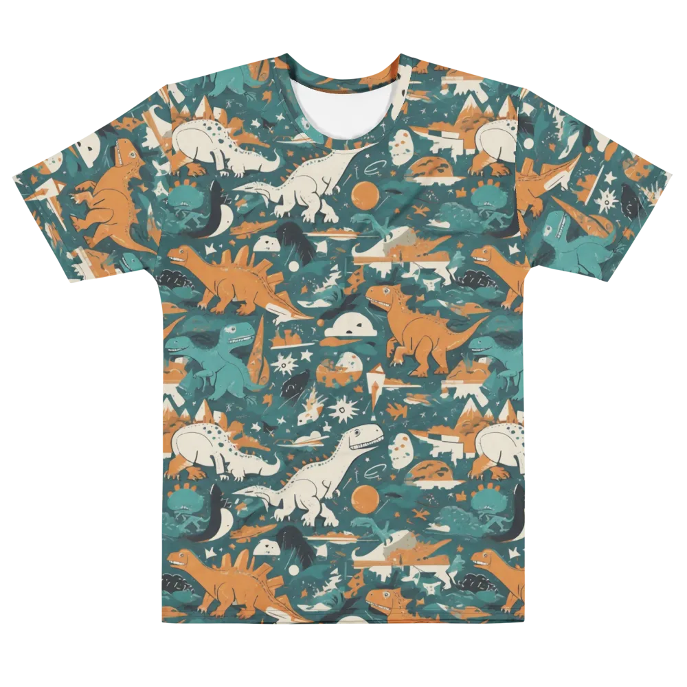 Cretaceous Carnival on Men's Cotton Crew Neck T-Shirt — Front