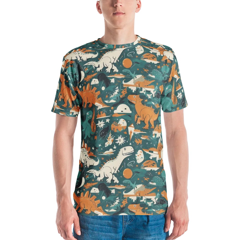 Cretaceous Carnival on Men's Crew Neck T-Shirt — Front